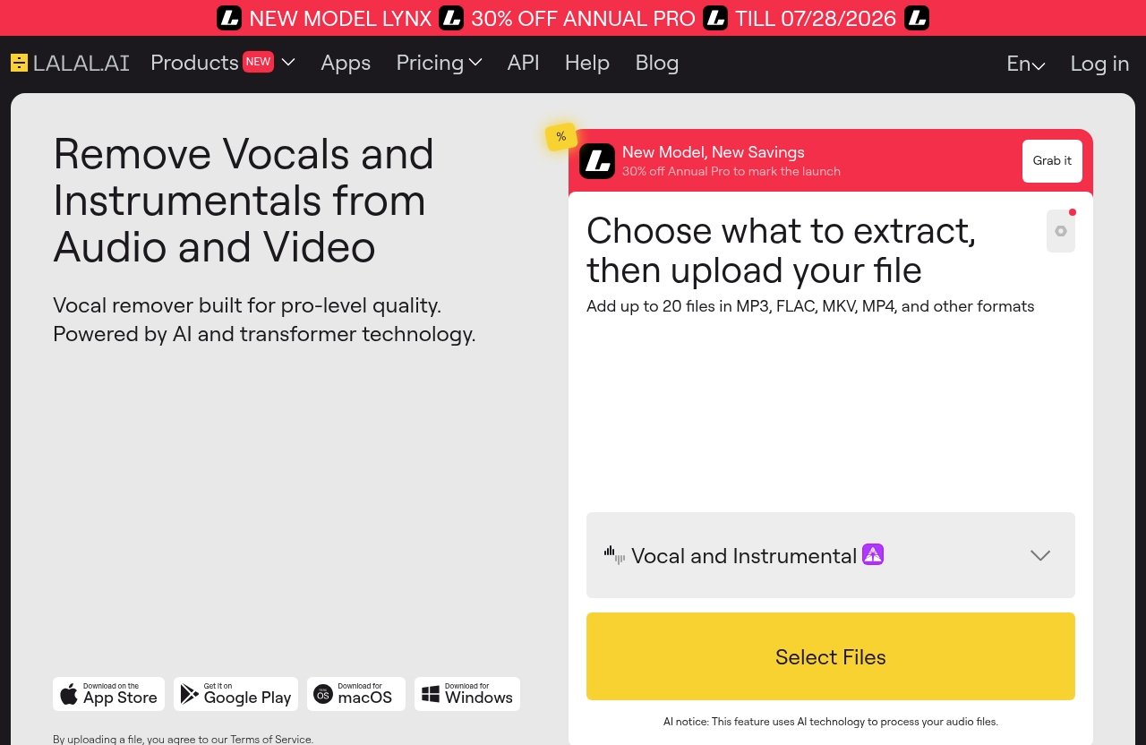 Lalal official website - lalal.ai vs izotope rx 11